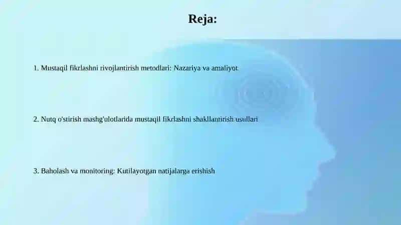 Mustaqil fikrlashni rivojlantirish metodlari 2