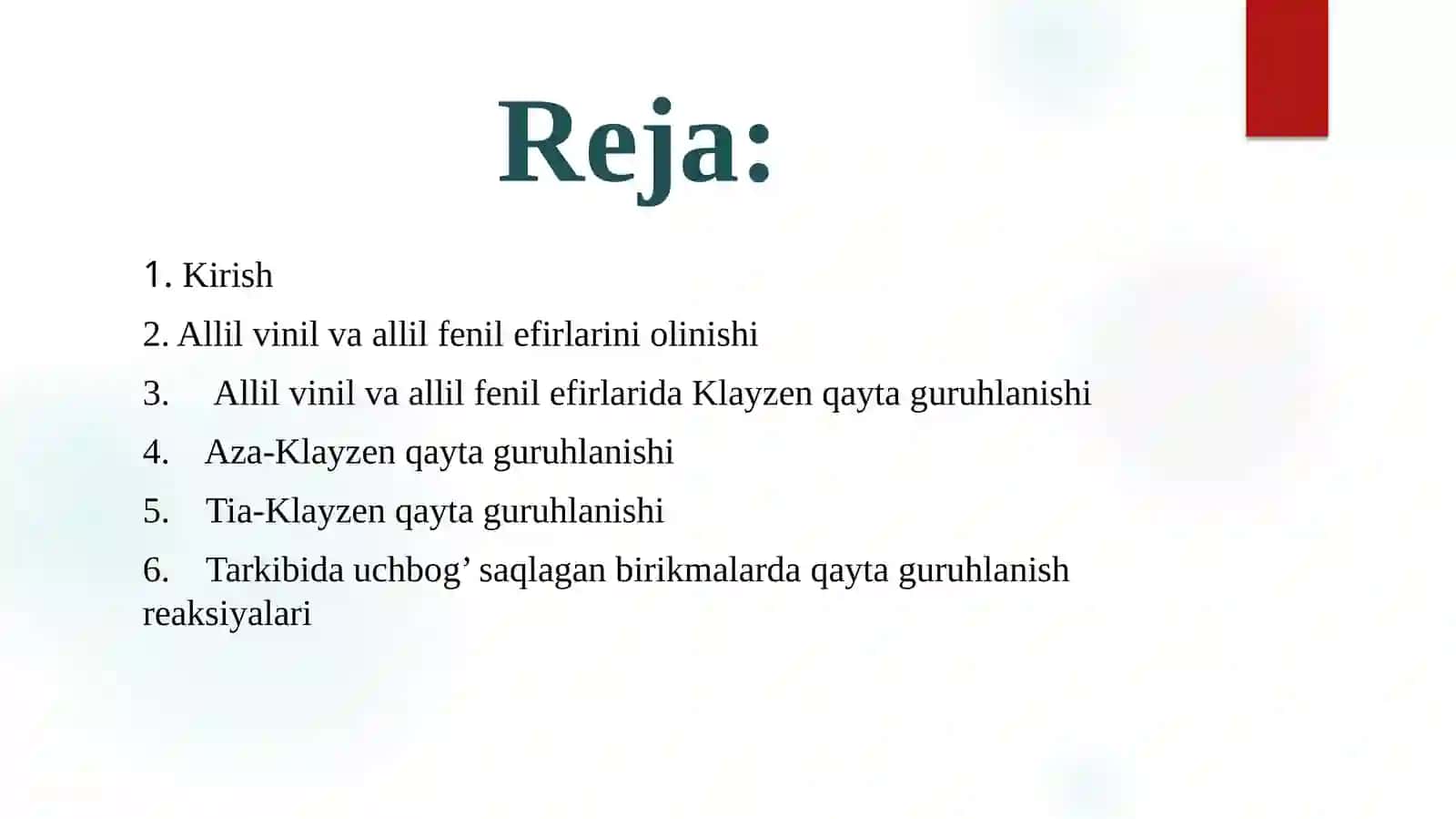 Klayzen qayta guruhlanishi 2