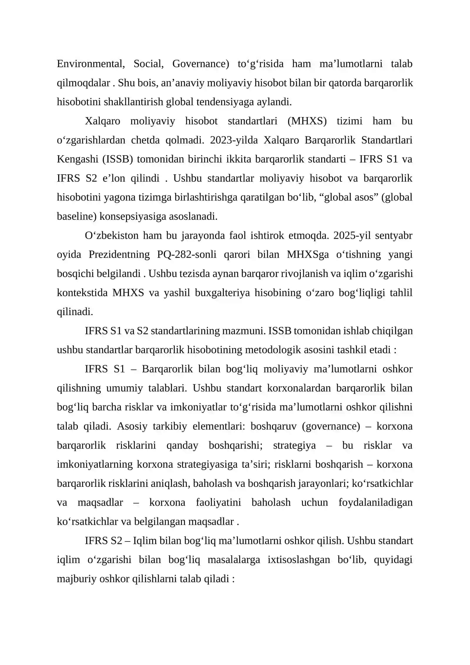 Barqaror rivojlanish va iqlim o‘zgarishi sharoitida MHXS va yashil buxgalteriya hisobi 2