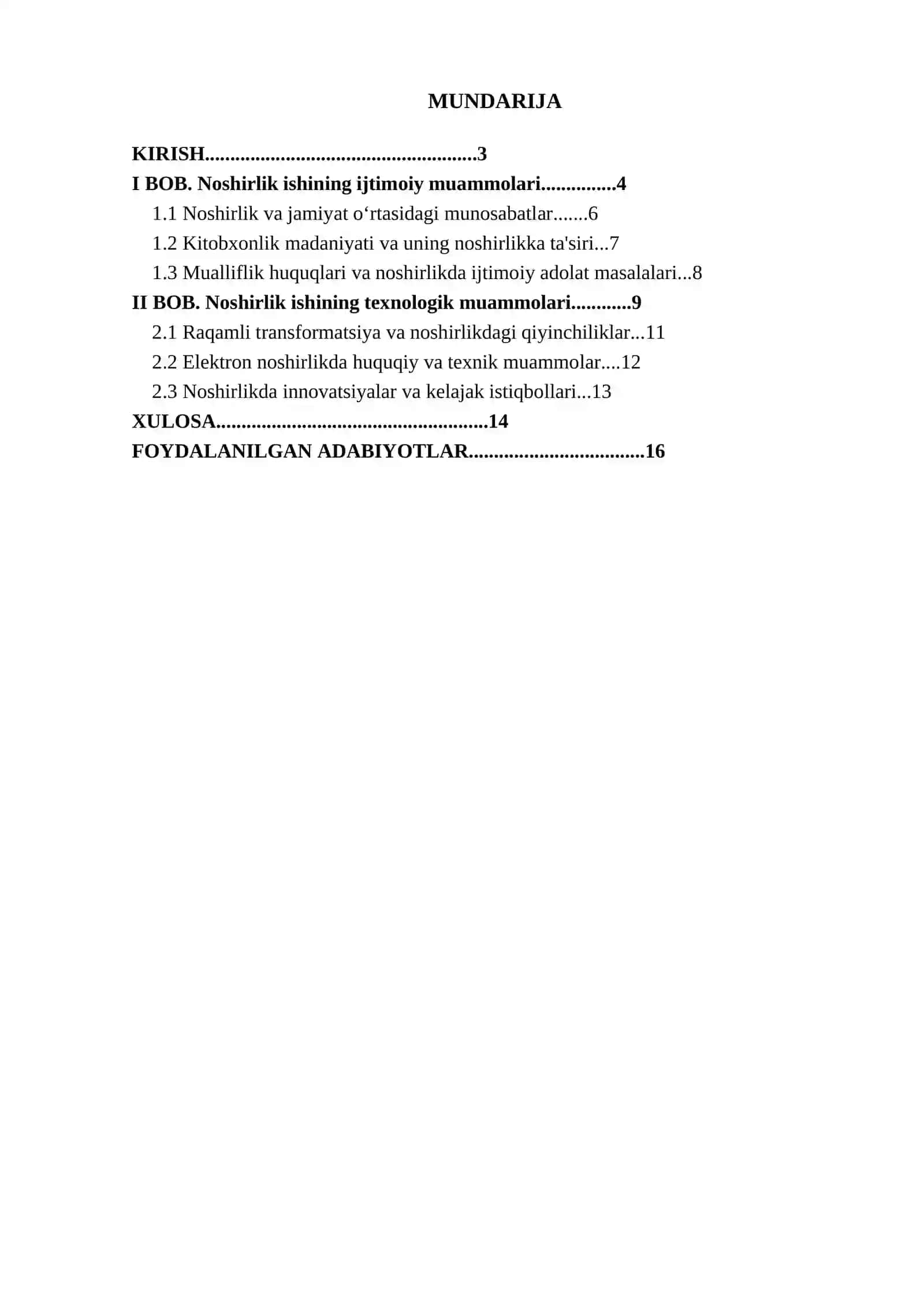 "Noshirlik ishining ijtimoiy va texnologik muammolari" 2