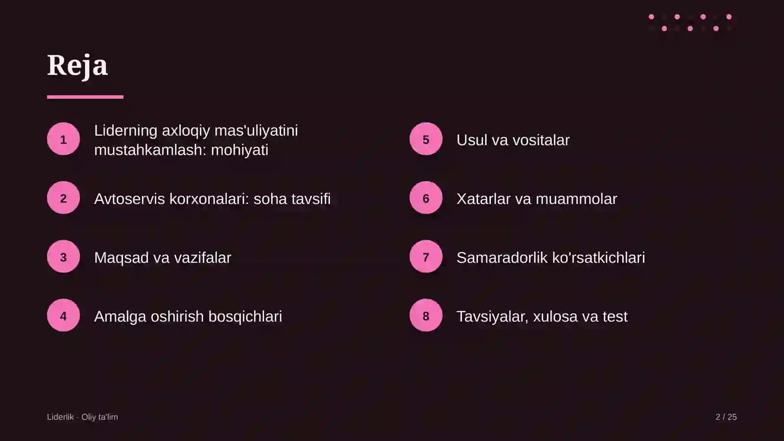 Avtoservis korxonalarida liderning axloqiy mas'uliyatini mustahkamlash 2