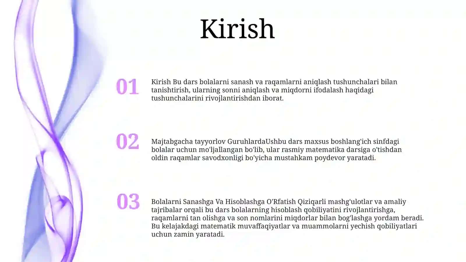 Majtabgacha Tayyorlov Guruhlarda Bolalarni Sanashga Va Hisoblashga O'Rfatish 2