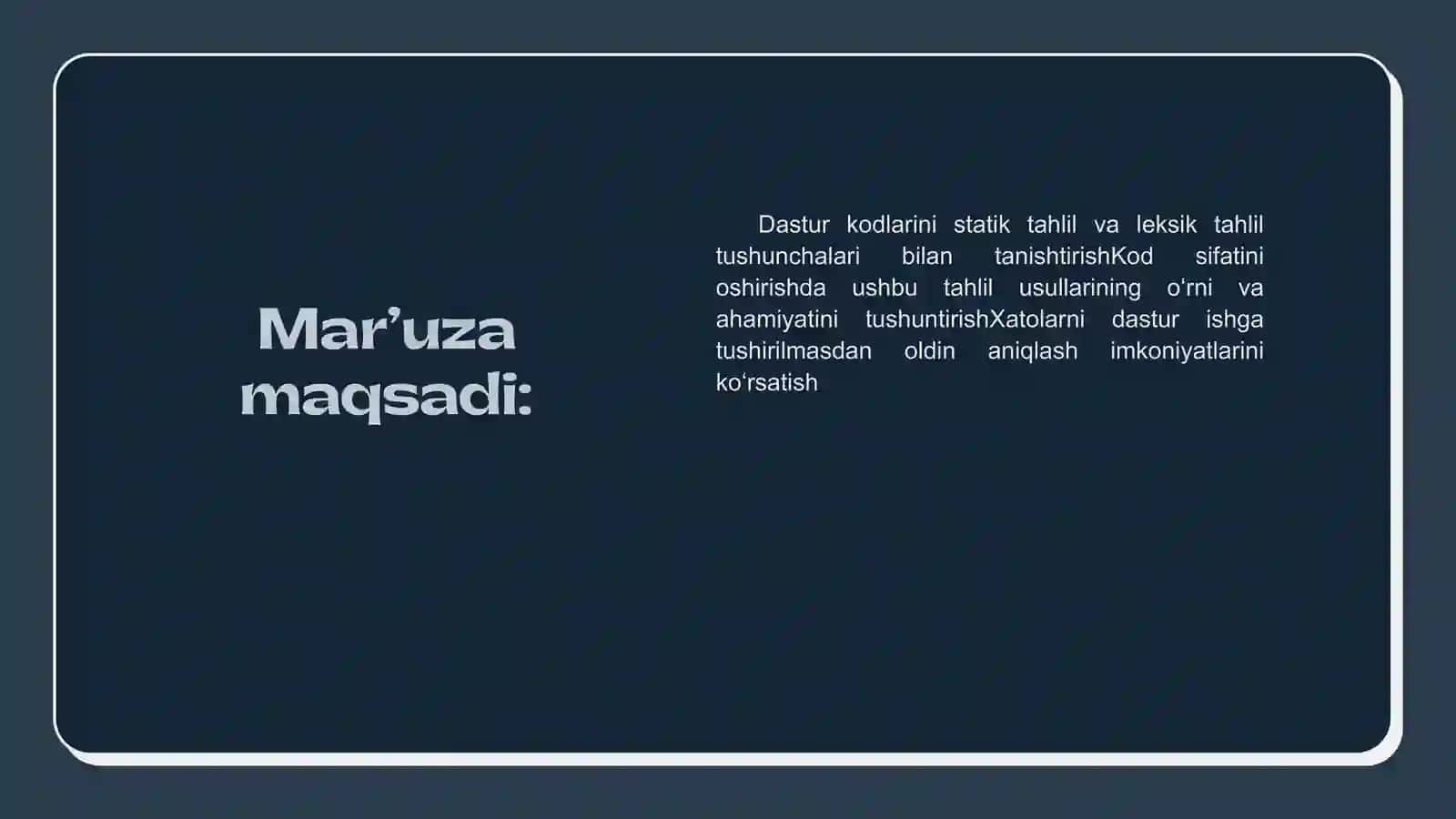 Dasturkodlarinistatikvaleksiktahlili 2
