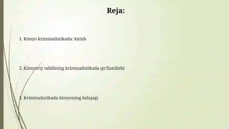 Kimyo kriminalistikada 2