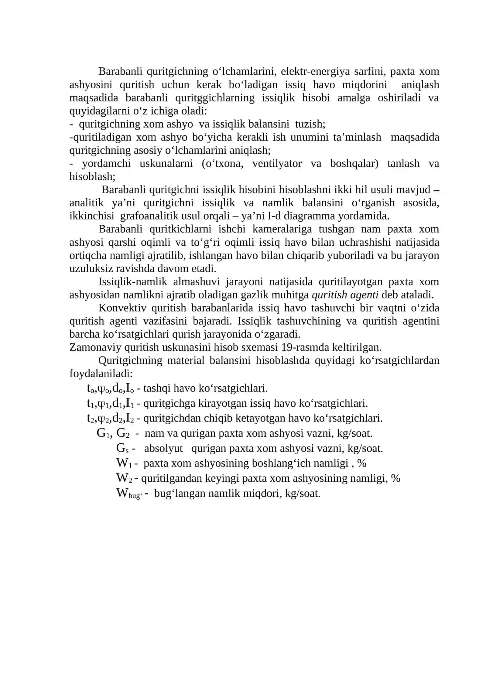 Barabanli quritkichlarda quritish tenglamasi 2