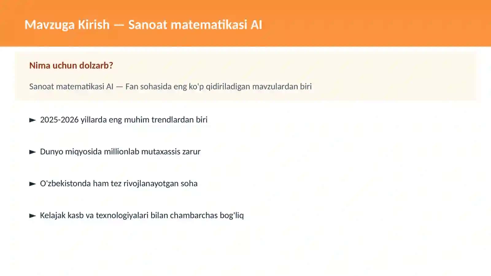 Sanoat matematikasi AI 2