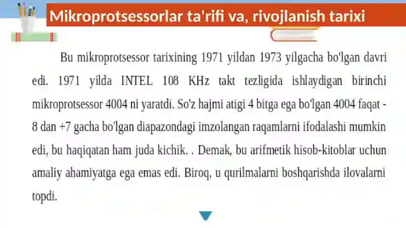 Mikroprotsessorlar evolyutsiyasi 2