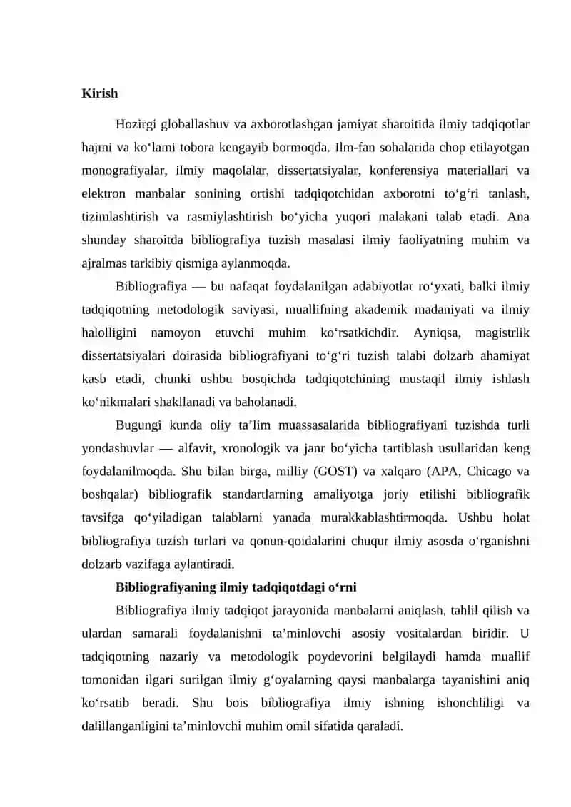BIBLIOGRAFIYA TUZISH TURLARI (ALFAVIT, XRONOLOGIK, JANR BOʻYICHA) 2