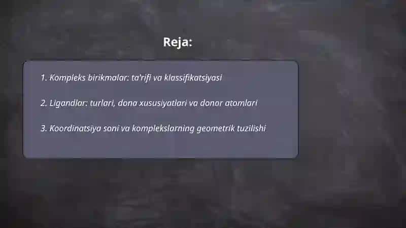 Kompleks birikmalar 2