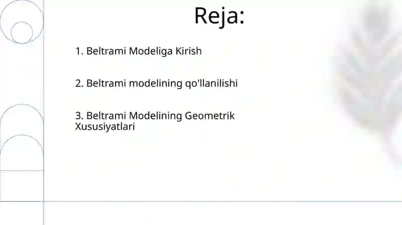 Lobachevskiy tekisligida Beltrami modeli 2