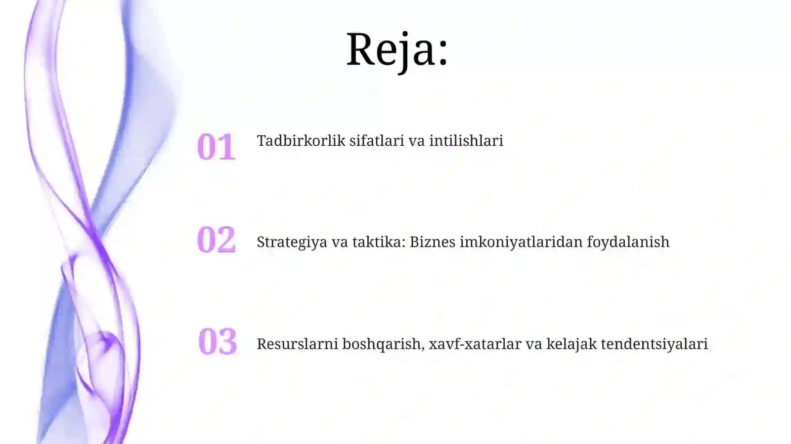 Tadbirkorlik sifatlari va tadbirkorlik strategiyasi va taktikasi 2