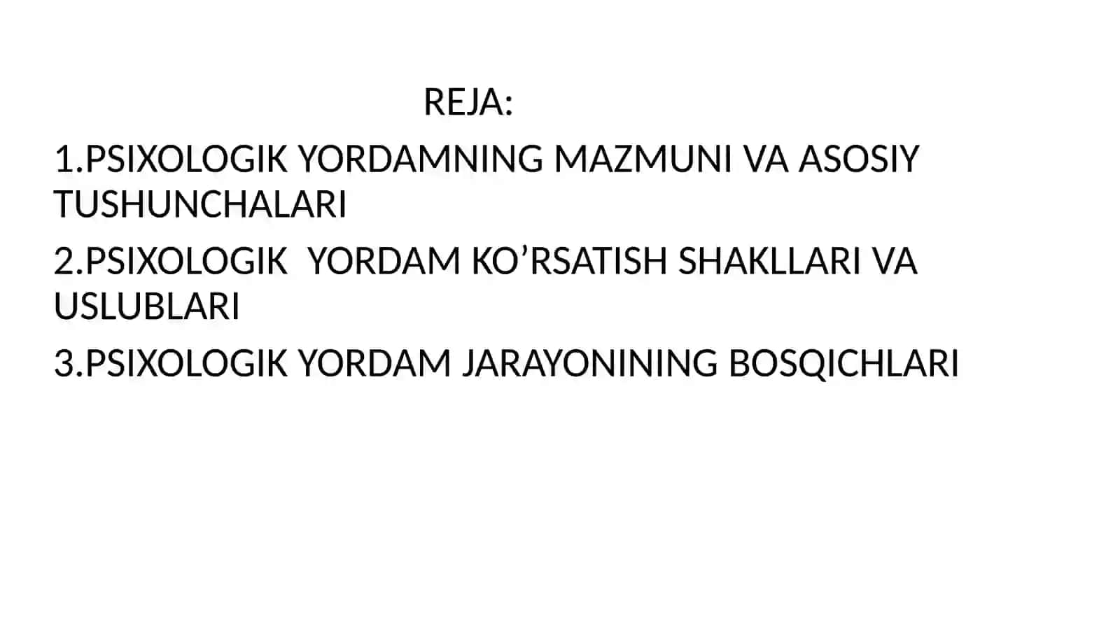 PSIXOLOGIK YORDAM KO’RSATISHNING UMUMIY TAVSIFI 2