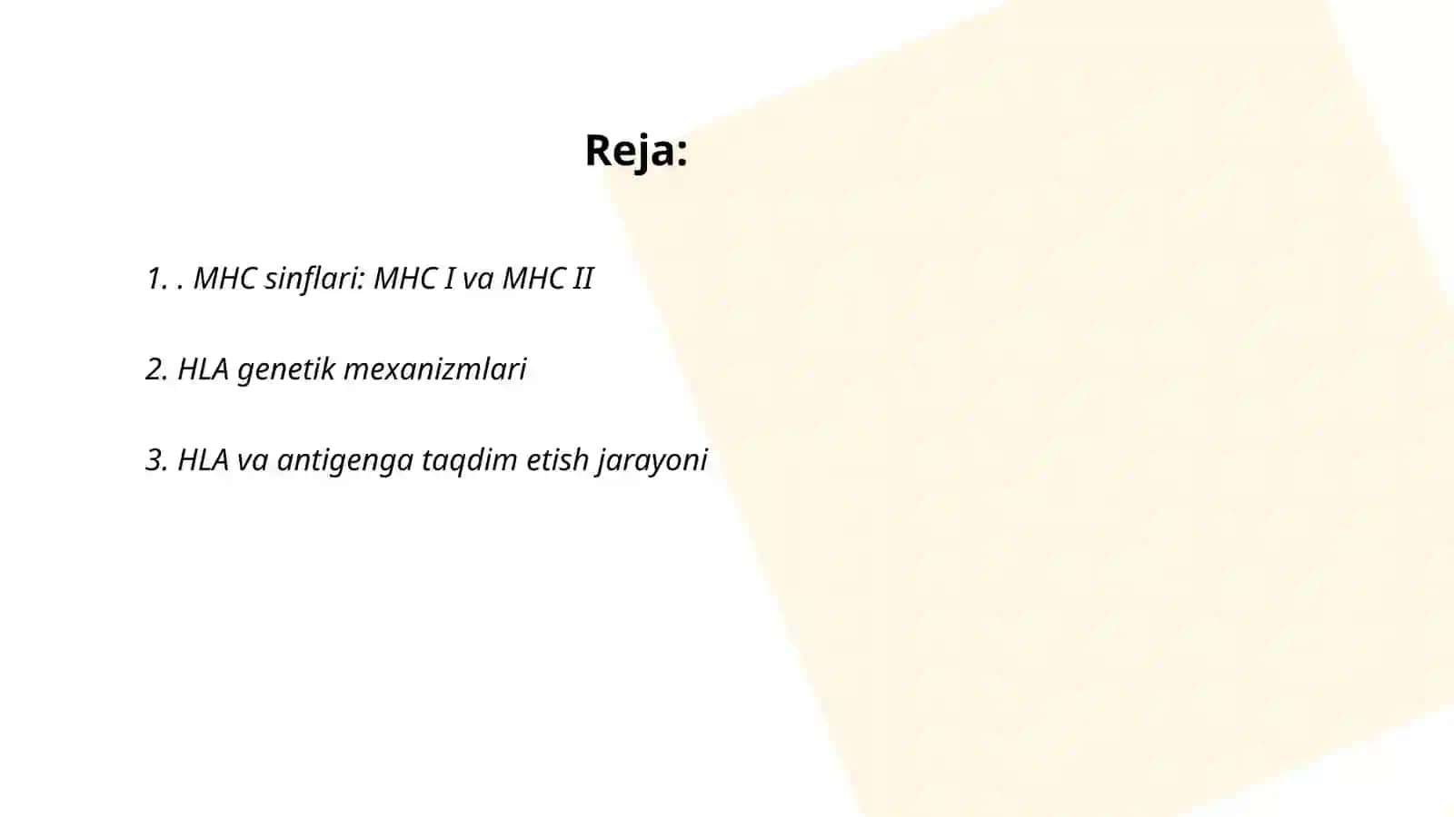 HLA-tizimi(MHC-tizimi).Komplement tizimi 2