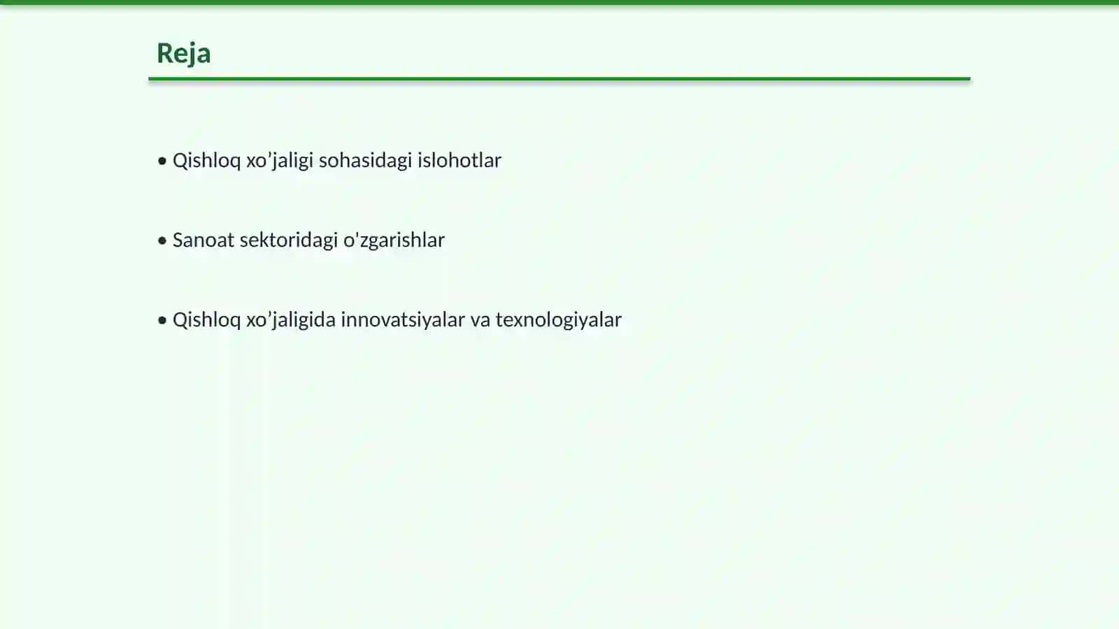 Mustaqillik yillarida qishloq xo’jaligi va sanoat sohasidagi o’zgarishlar 2