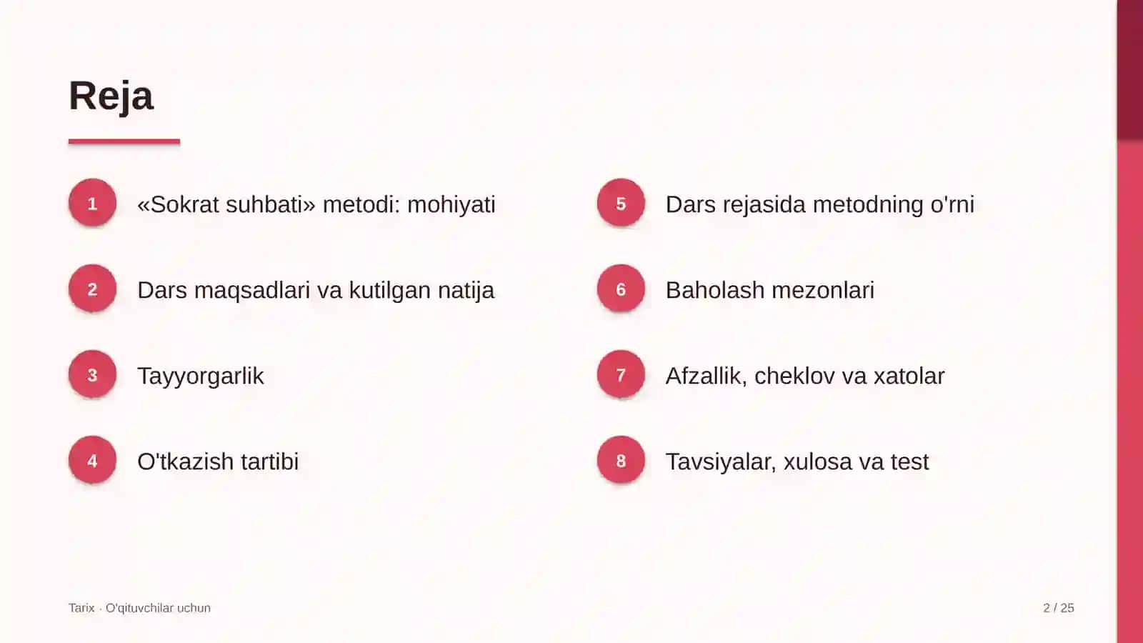 tarix darslarida sokrat suhbati metodidan foydalanish 8710 2