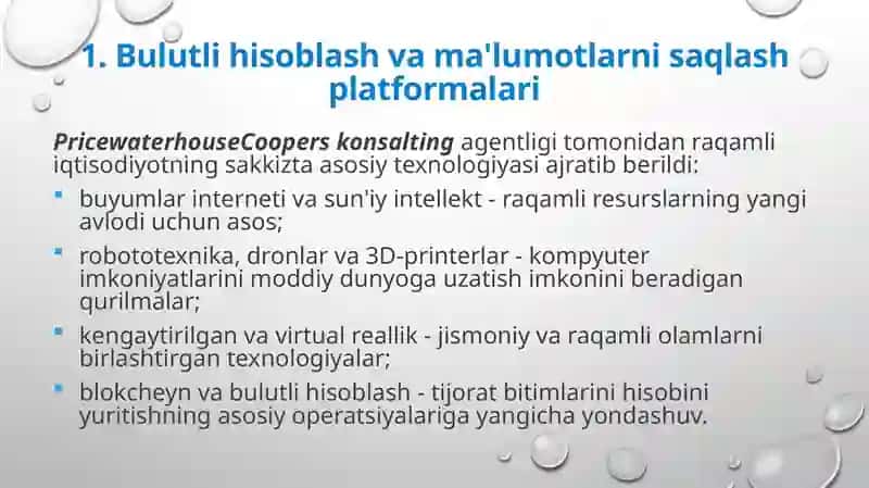 RAQAMLI IQTISODIYOTNING TEXNOLOGIK ASOSLARI 2
