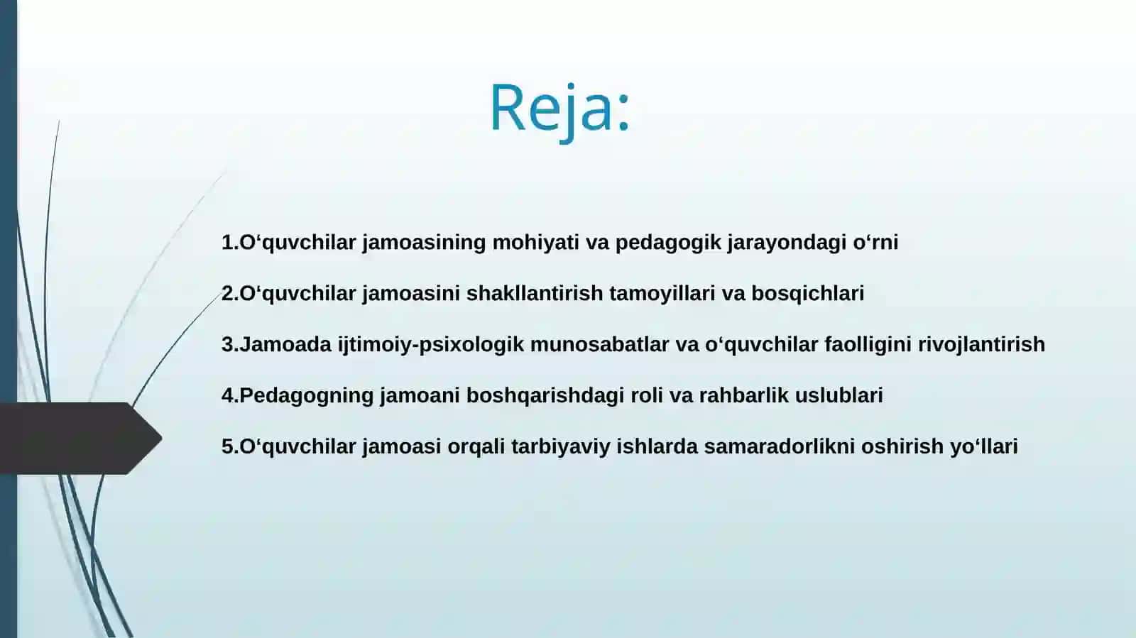 O‘quvchilar jamoasi – yaxlit pedagogik jarayonning asosiy shakli 2