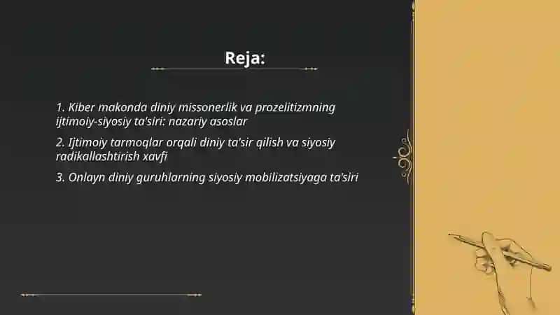 Kiber mokonda din mesionerlik va prozilitizmning ishtmoiy siosiy xaqi 2