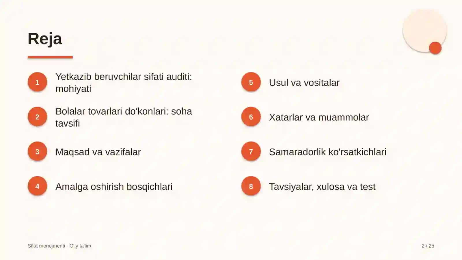 Bolalar tovarlari do'konlarida yetkazib beruvchilar sifatini auditdan o'tkazish 2
