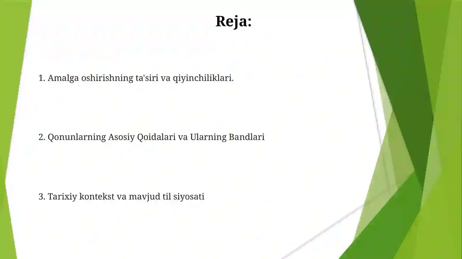 Davlat tilini rivojlantirish yoʻlida qabul qilingan qonunlar tahlili 2