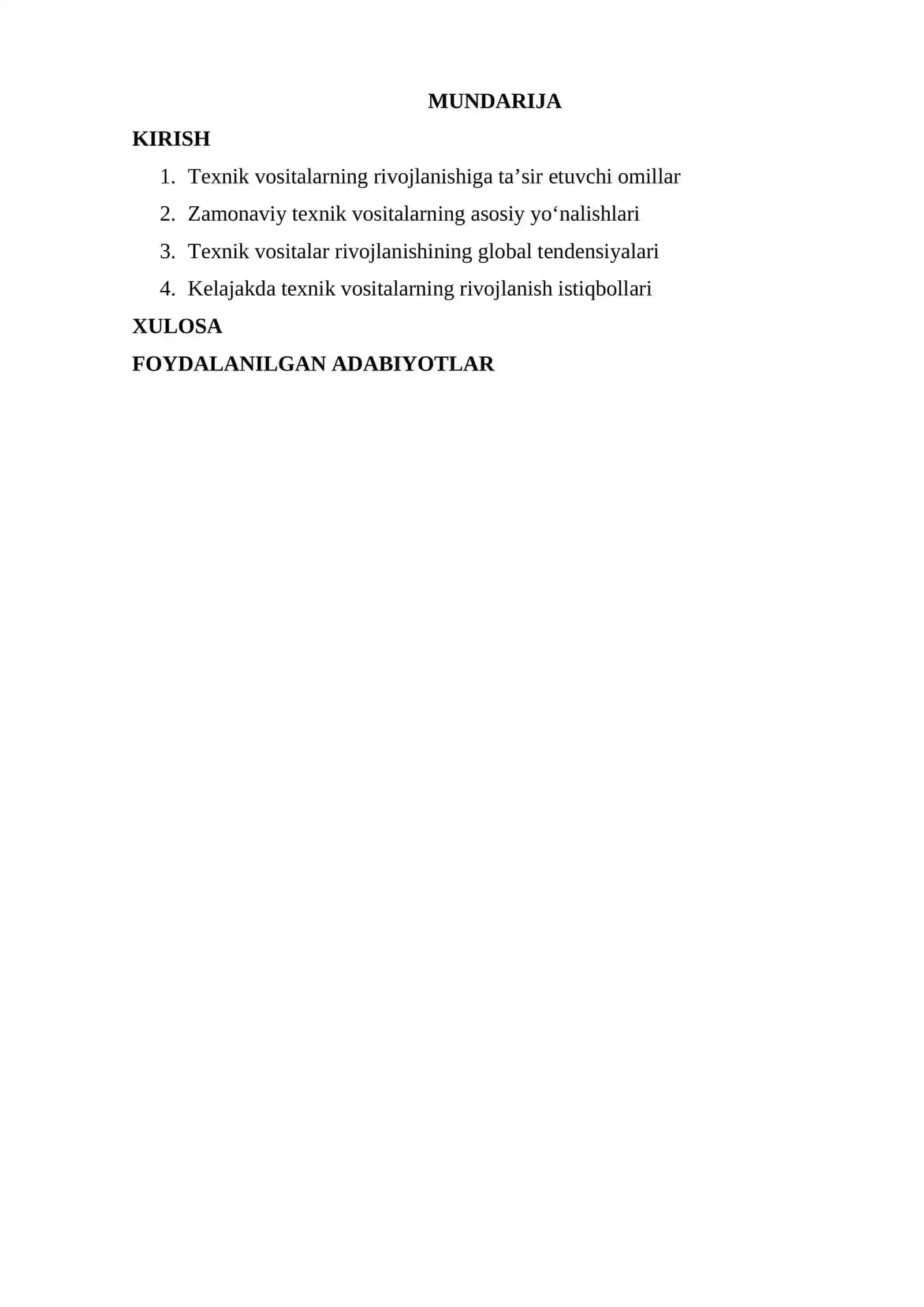 TEXNIK VOSITALARNING RIVOJLANISH TENDENSIYALARI 2