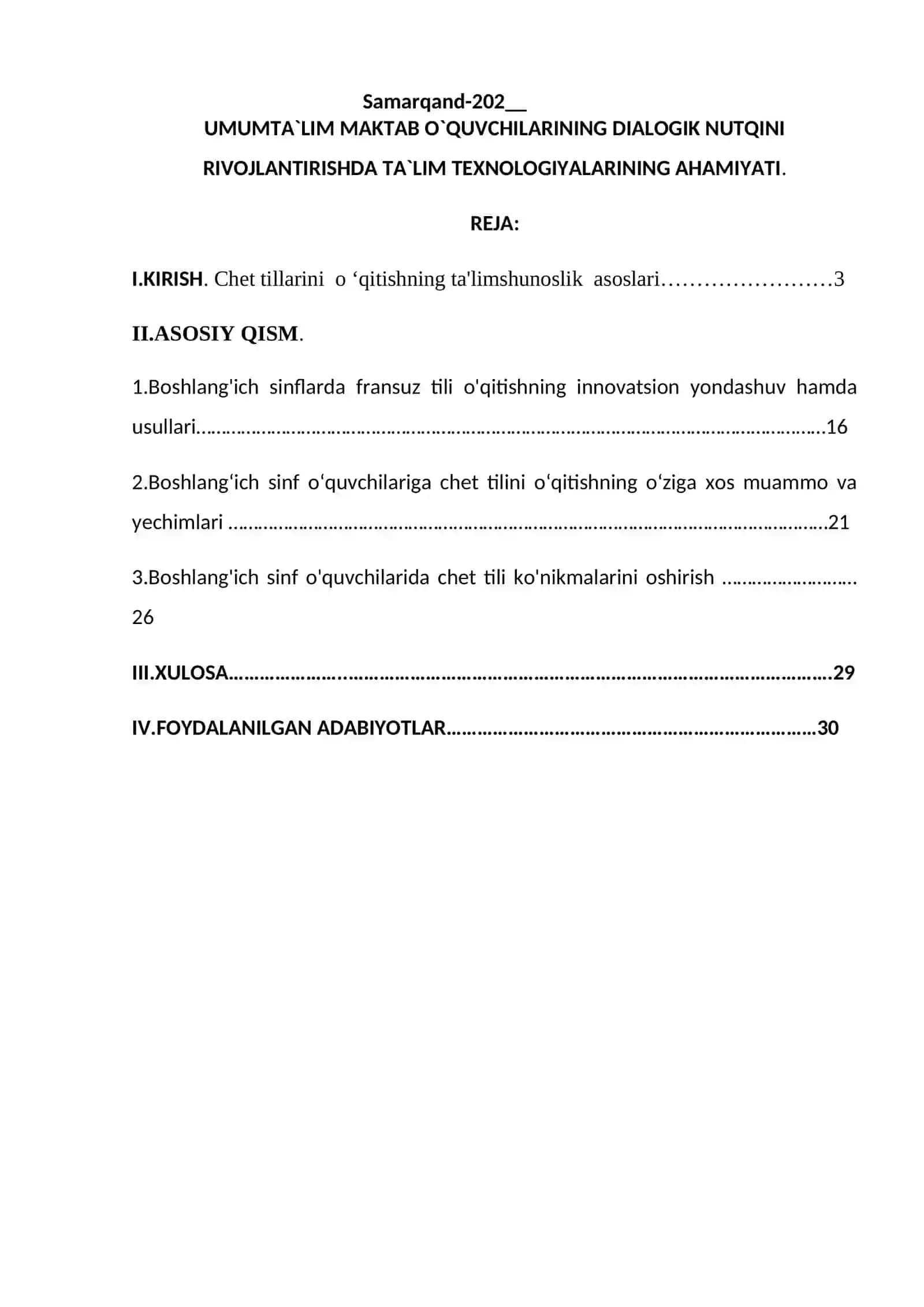 Umumta`lim maktab o`quvchilarining dialogik nutqini rivojlantirishda ta`lim texnologiyalarining ahamiyati 2