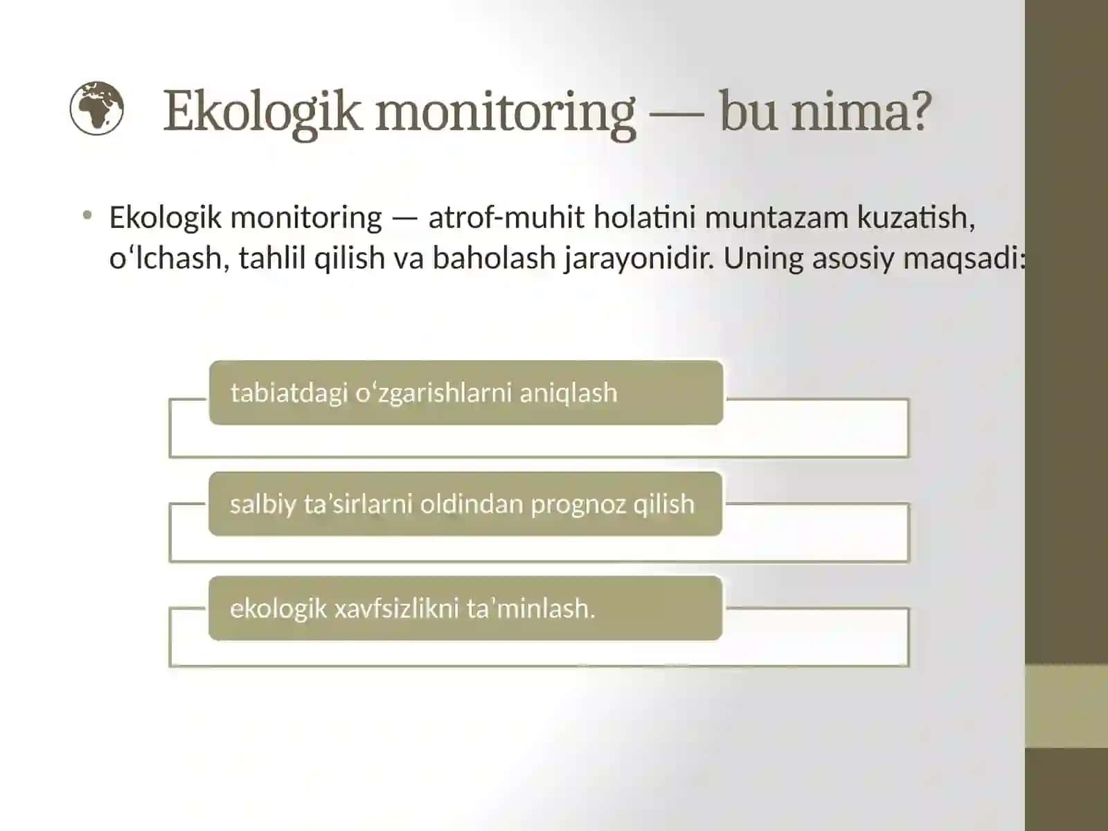 Ekologik va biologik monitoring haqida tushuncha 2