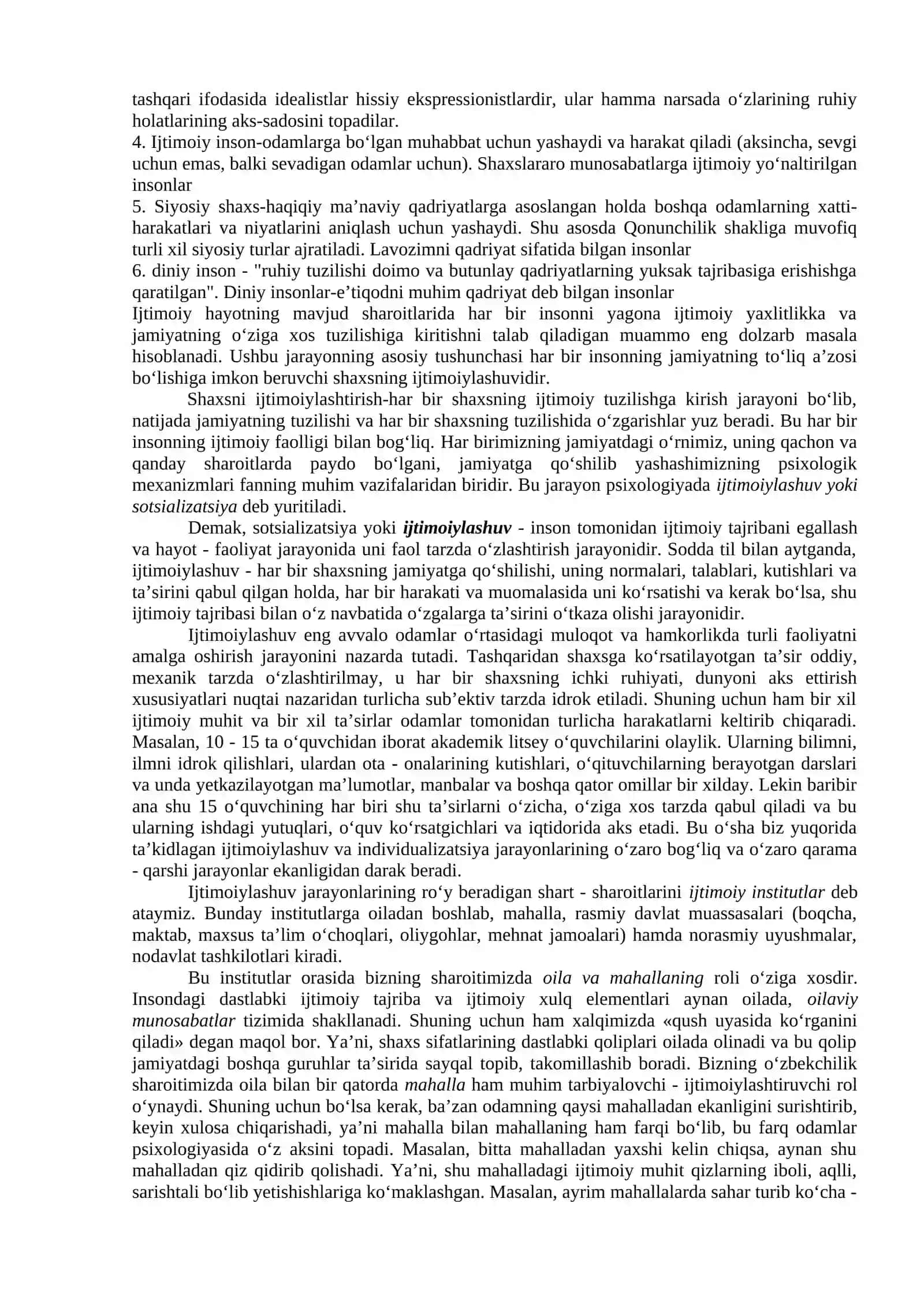 Shaxs ijtiomiylashuvida ijtimoiy status va ijtimoiy xulq-atvorning o‘rni 2