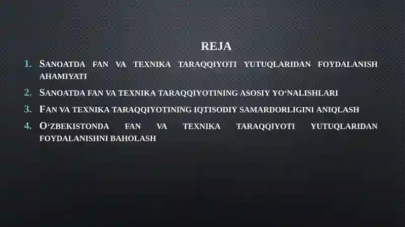 Fan-texnika taraqqiyoti va innovatsion faoliyat 2