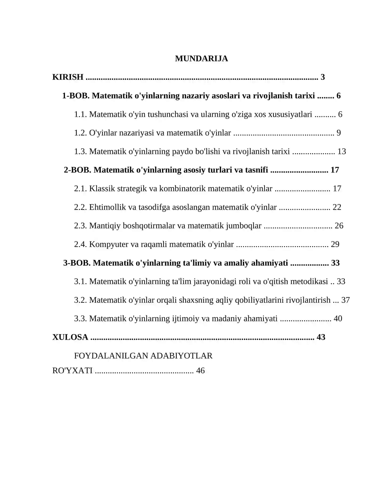 MATEMATIK O’YINLAR VA ULARNING TURLARI 2