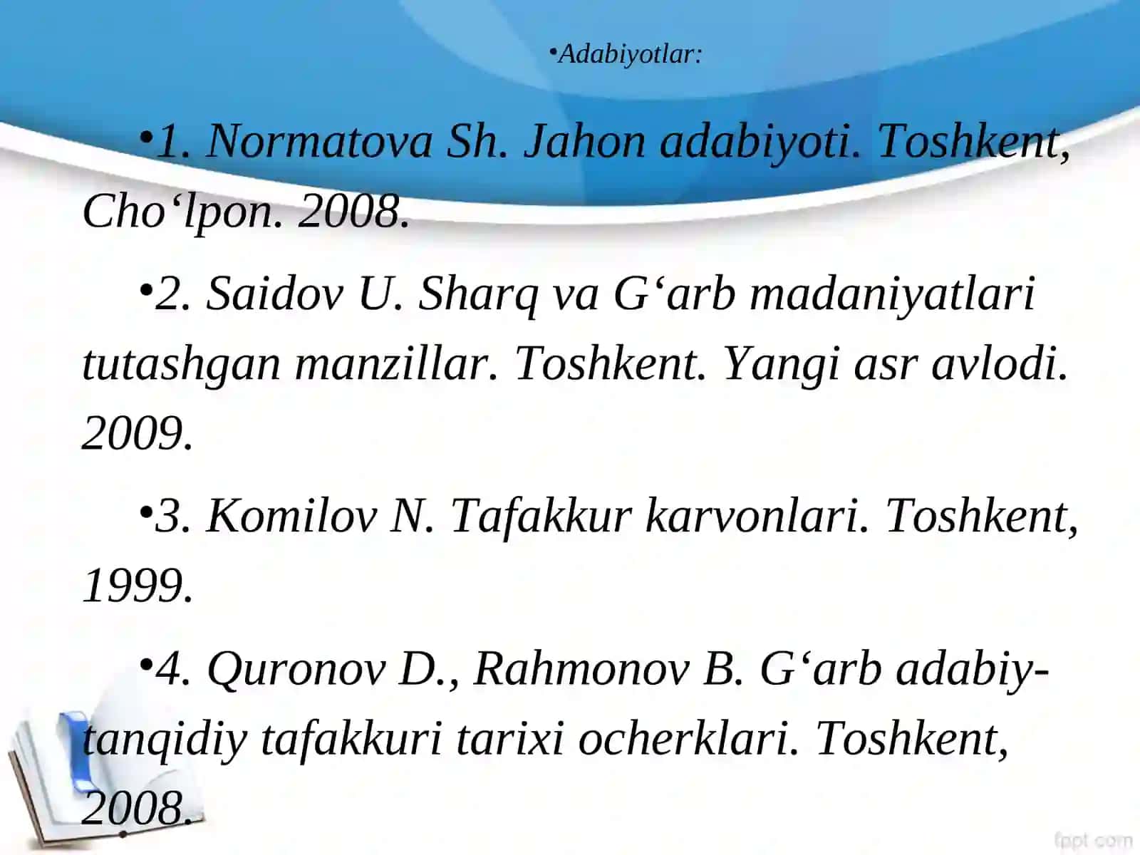 XVII – XVIII ASRLARG`ARBIY YEVROPA ADABIYOTI XVIIASR NEMIS ADABIYOTI.ADABIYOTI 2