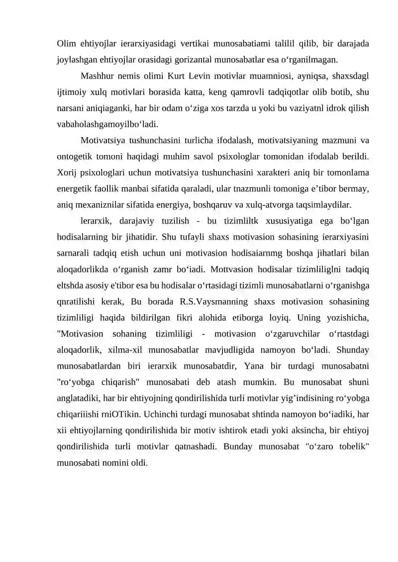 5-MA’RUZA. XULQ-ATVOR VA FAOLIYAT MOTIVATSIYALARI 2