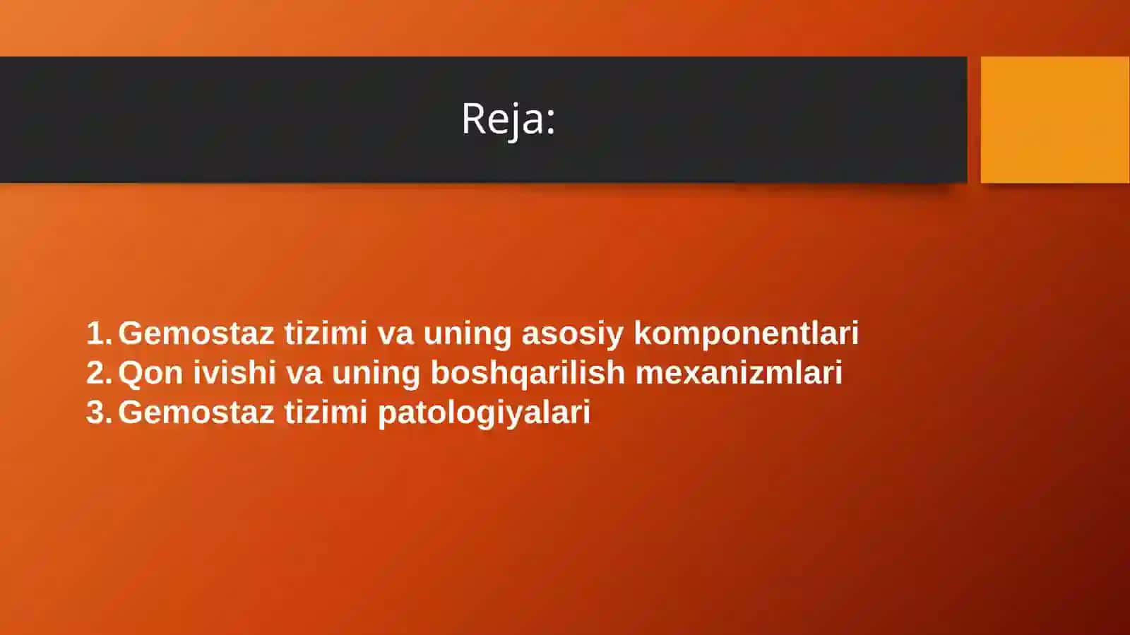 Gemostaz mexanizmlari va uning patologiyasi 2