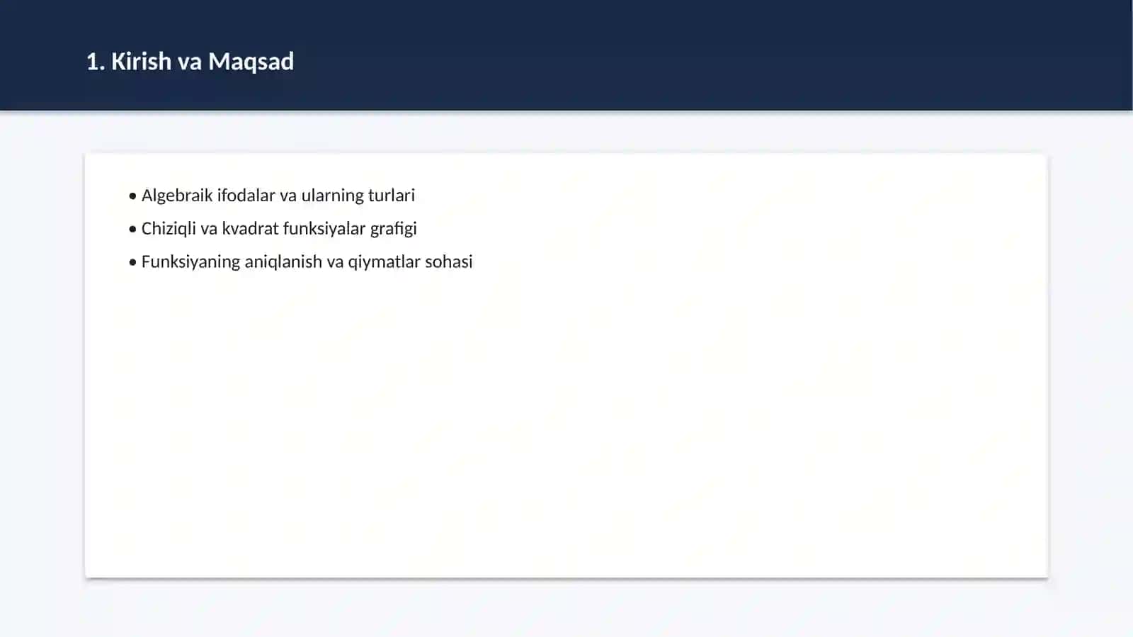 Algebra va funksiyalar nazariyasi 2