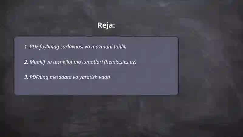 PDF faylining sarlavhasi va mazmuni tahlili 2