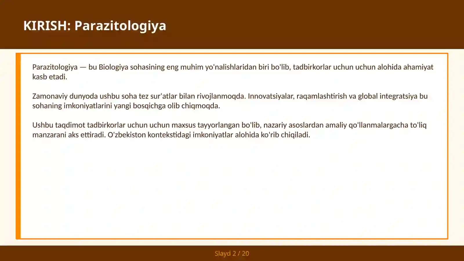 PARAZITOLOGIYA 2