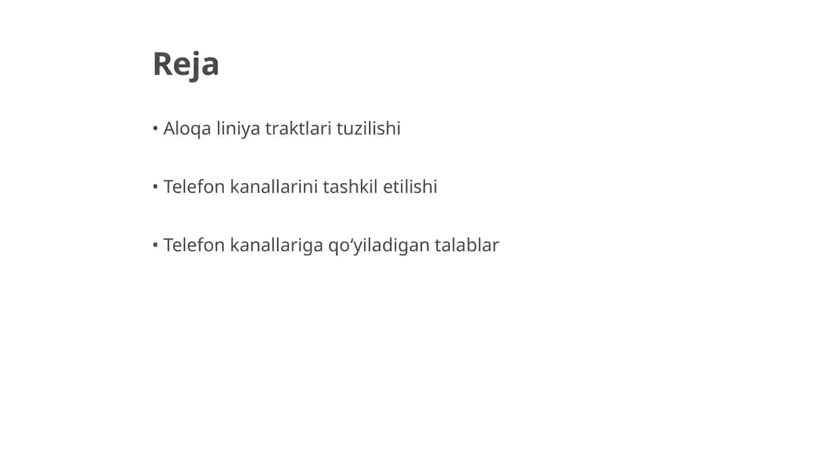 Aloqa liniya traktlari va telefon kanallarida ishonchlilik, samaradorlik va xizmat sifati ko‘rsatkichlarini ta’minlash 2