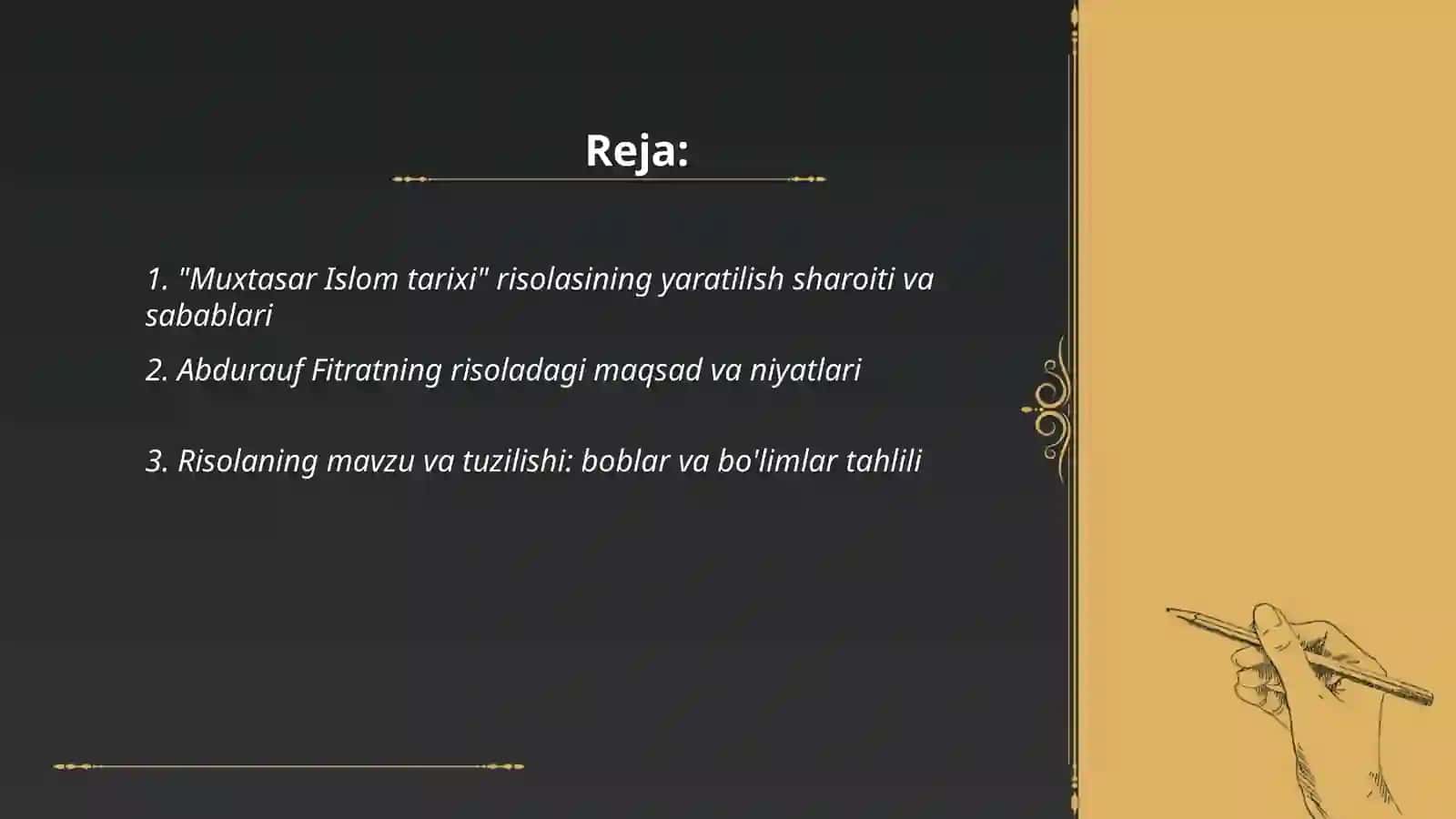 Risola "Muxtasar Islom tarixi" 2