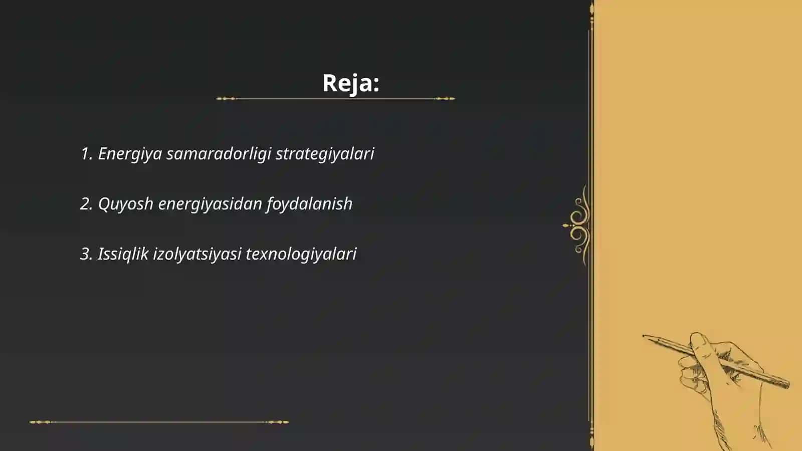 Energiya samaradorligi strategiyalari 2