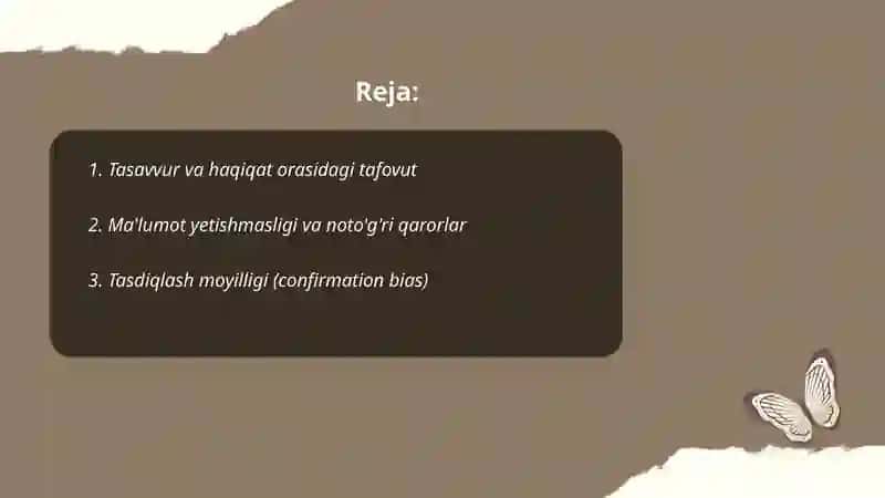 Tasavvur va haqiqat orasidagi tafovut 2