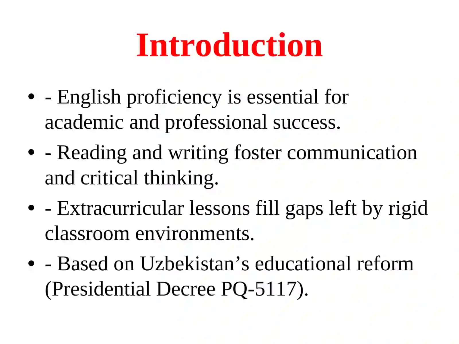 Developing Reading and Writing Skills by Extracurricular Lessons 2