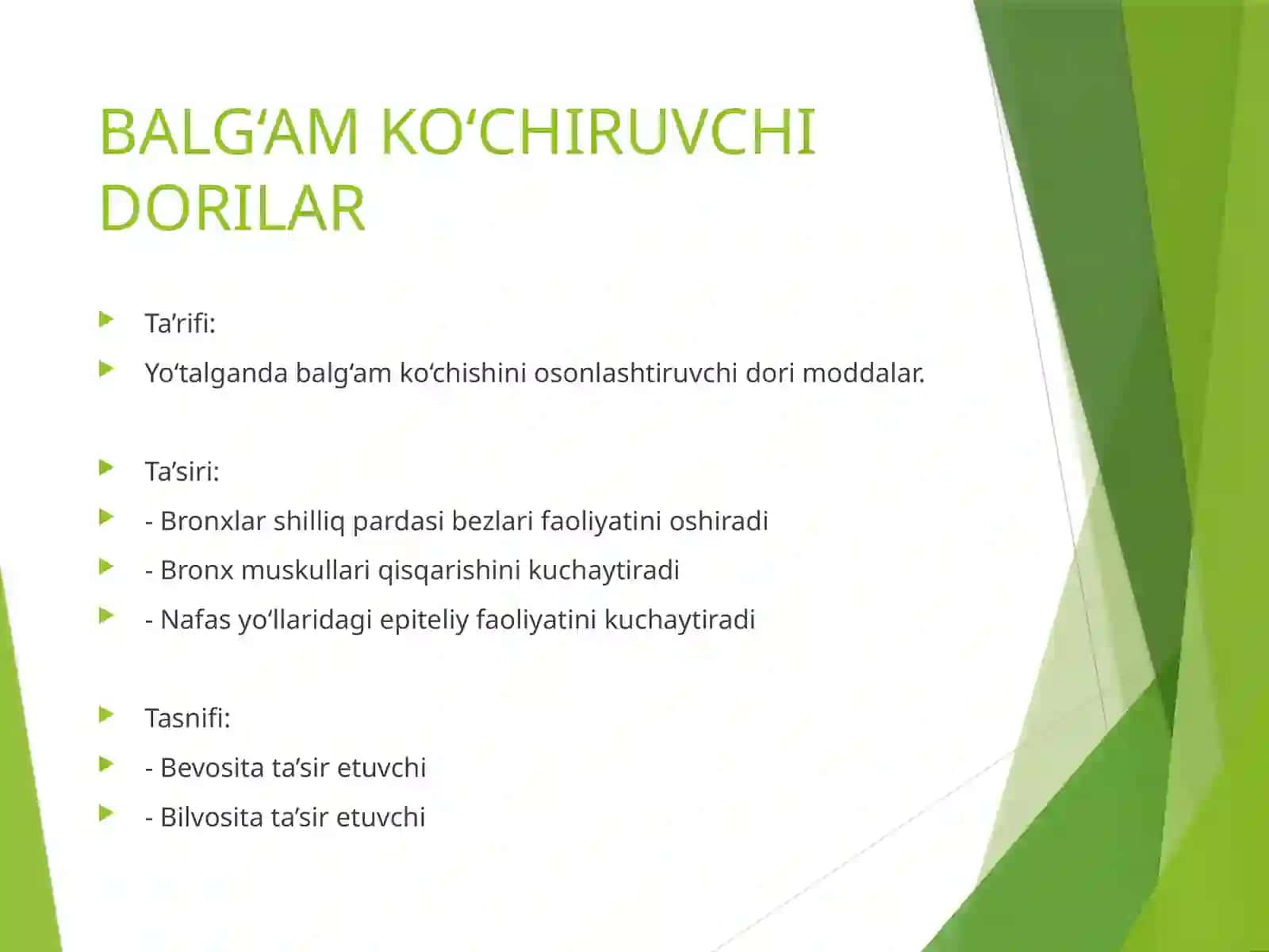BALG‘AM KO‘CHIRUVCHI DORILAR 2