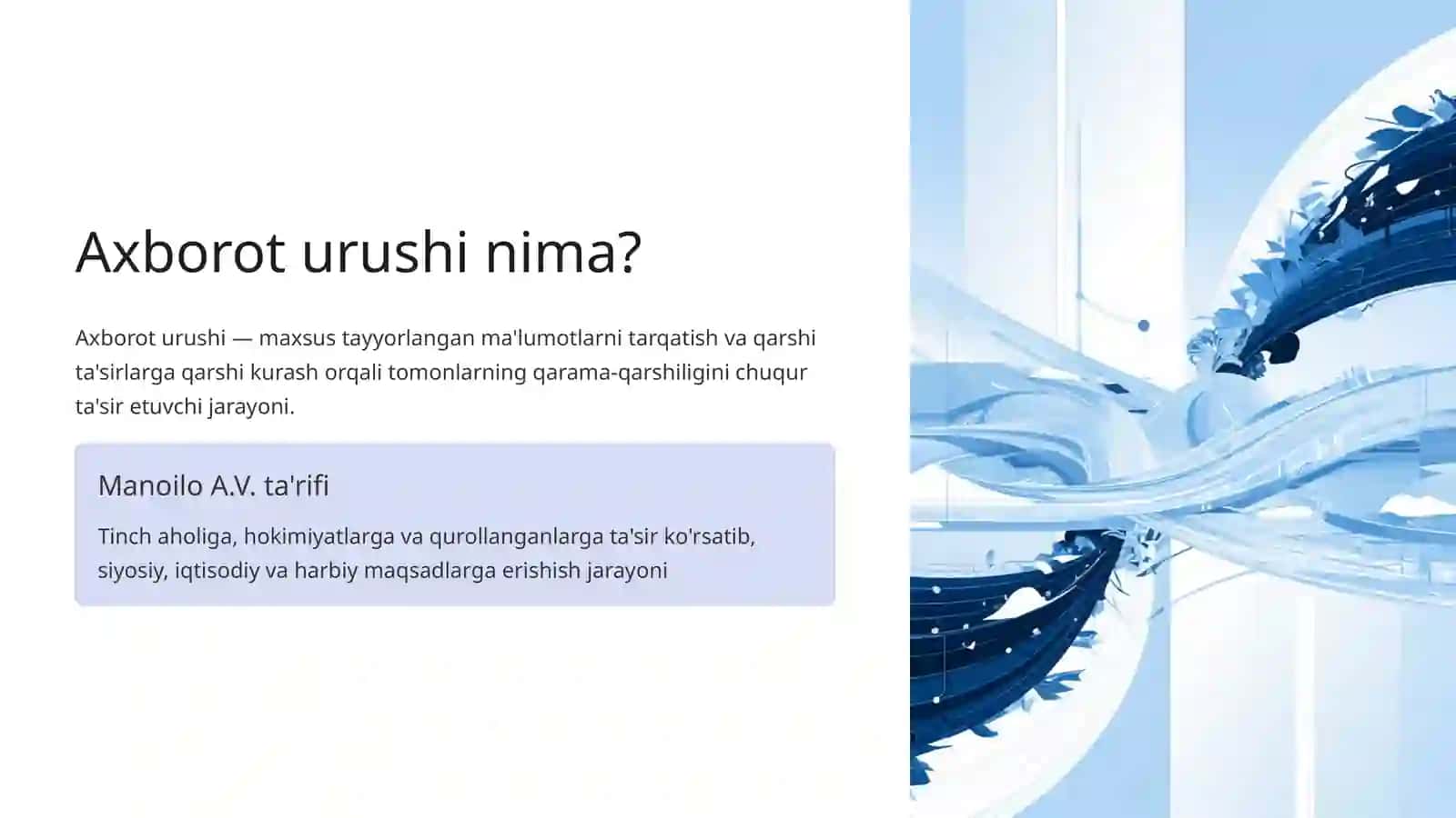 Axborot urushlarining mohiyati shakllanishi va uning siyosiy omillari 2