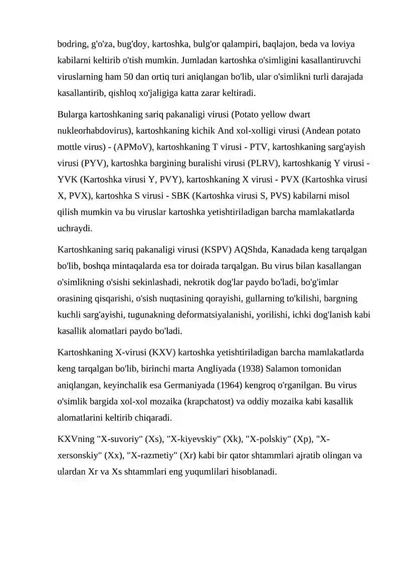 FITOPATOGEN VIRUSLAR VA ULARNING XALQ XO’JALIGIDAGI AHAMIYATI 2