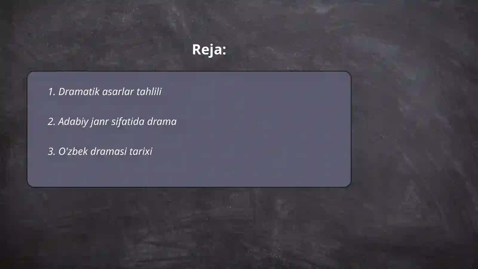 Dramatik asarlar tahlili 2