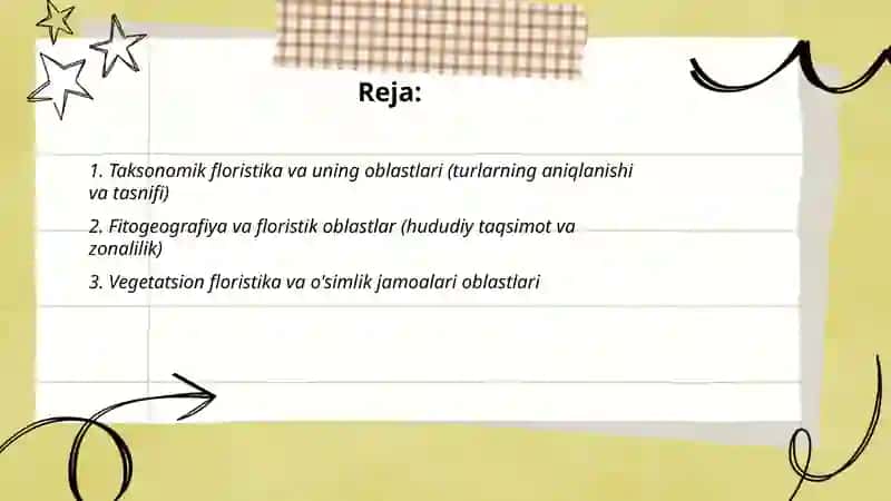 Floristik shox bolimlari va ularning oblastlari 2