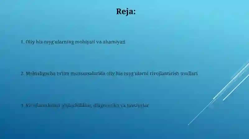 Oliy his-tuyg'ularning rivojlanishi 2