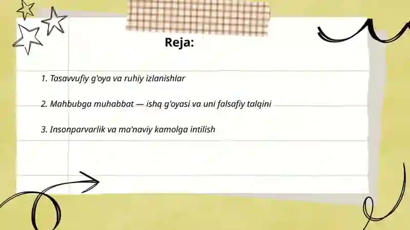 Mashrab she'riyatining g'oyaviy badiiy xususiyatlari 2