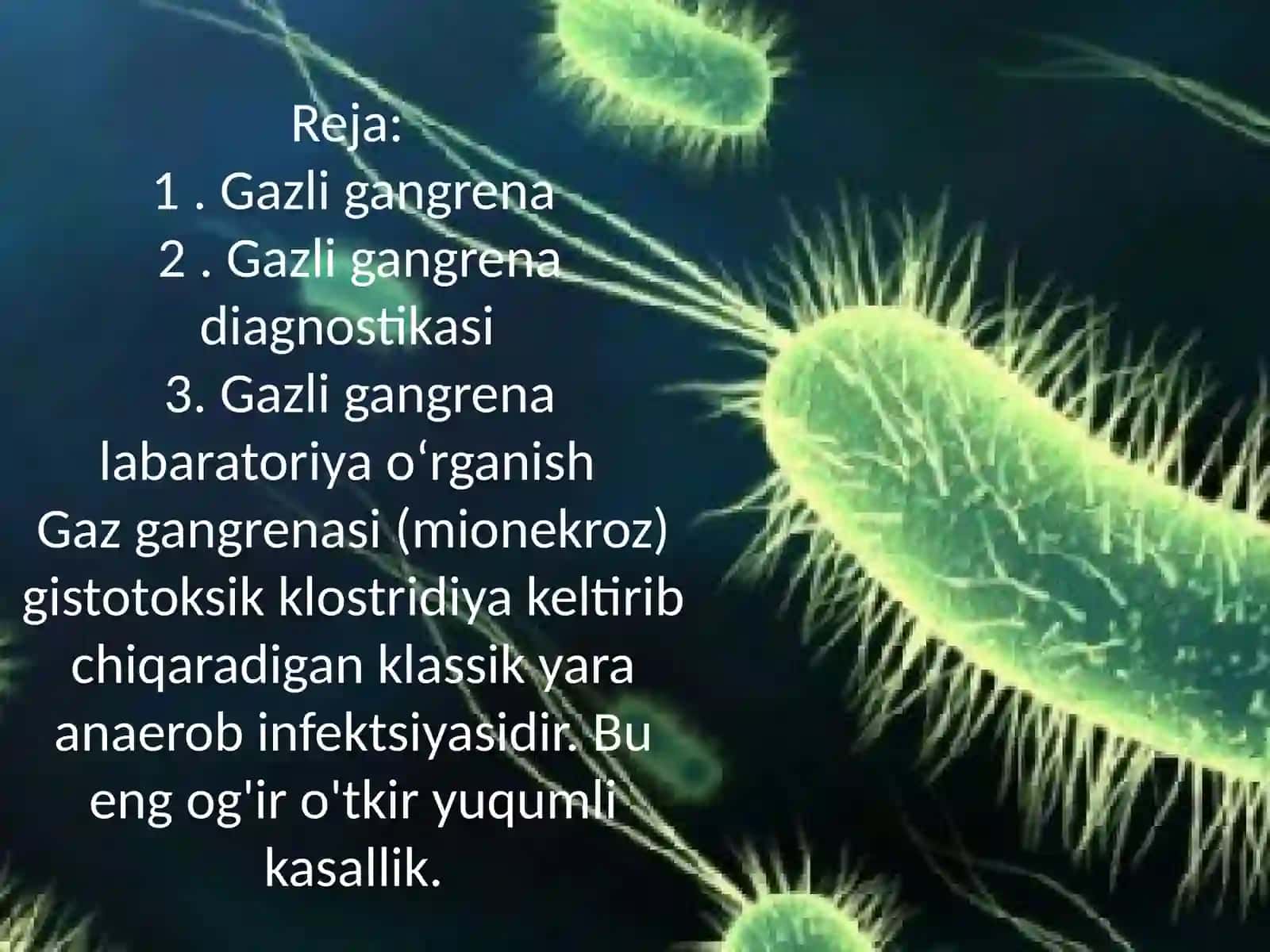 Gazli gangrena klinika va davolash 2