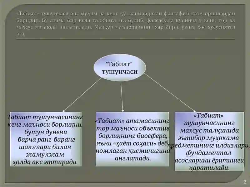 ТАБИАТ ФАЛСАФАСИ 2
